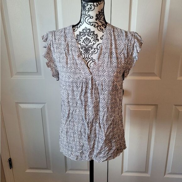 Marina Luna Floral diamond top - Picture 1 of 7